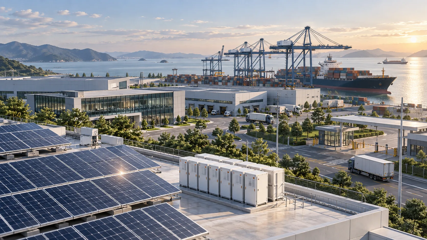 Solar project site and energy infrastructure