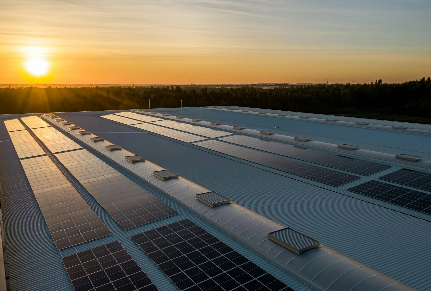 Expansive solar panel array with geometric precision